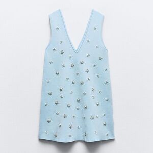 Beaded Jewel Knit Mini dress